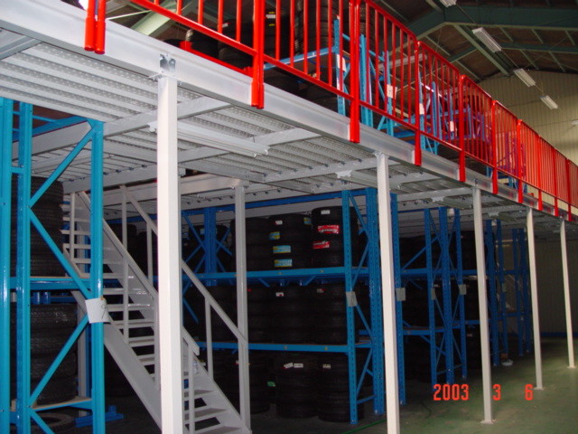 Q235B Raw Material Multi Tier Racking System Multilayer Shelf Racks