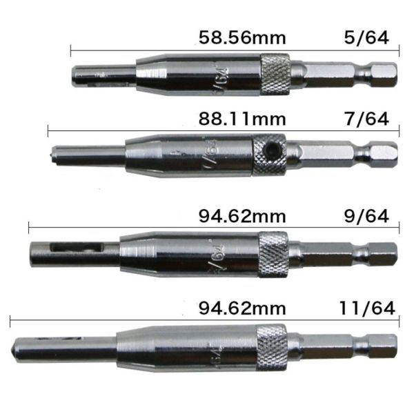 HSS Self Centering Hinge Drill Bit 6-12 Inch Bright Finished