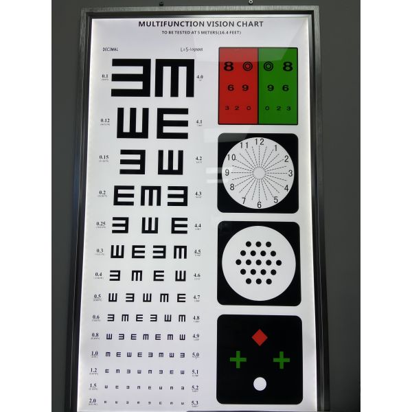 Decimal Type Four Hole 5m 16.4 Feet Vision Test Chart