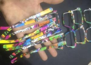 Pantone Color Eyeglasses Frame Decals , Heat Applied Film Easy To Cut