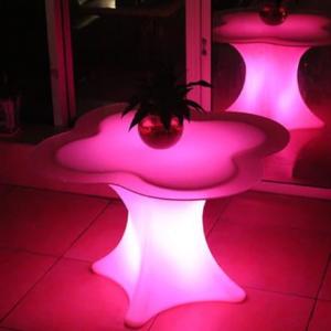 China Single Pedestal Illuminated Bar Furniture / Rechargeable LED Bar Table on sale