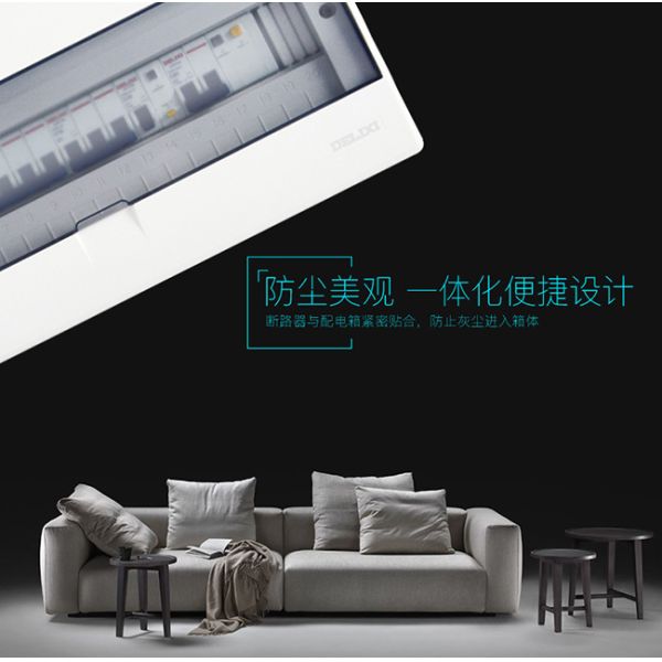 63A 100A Plastic Polycarbonate Lighting Distribution Box 9 12 16 20 24 32 36 45 Ways Delixi