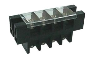 Buy cheap 21mm Perforation Feed Through 180A Panel Mount Terminal Block With Plastic Cover product