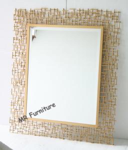 Rectangular Metal Mirror Wall Decor 70 * 95cm Size Quickly Delivery