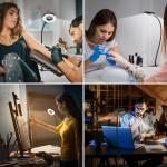 Desk Lamp 3 Color Modes & 10 Brightness LED Reading Light with Clamp, Flexible