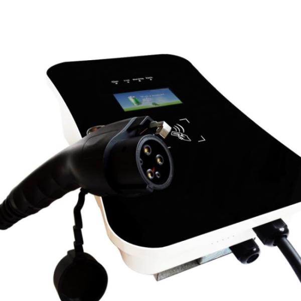 Quality 16a Mounted Phase 1 Wall Box Charging Station With 4.3 Lcd Screen for sale