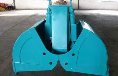 1.2m3 Clamshell Bucket In Conjunction Grabbing Loading Bulk Materials