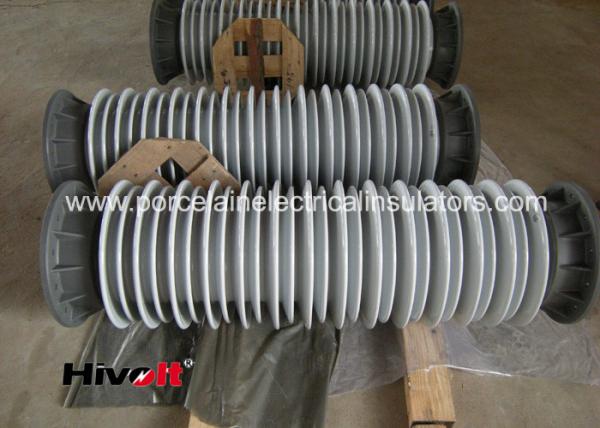 Quality 110KV SF6 Breaker Hollow Core Insulators With Aluminum Flange Grey Color for sale
