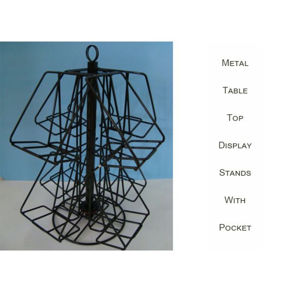 8 Shelves Wire Countertop Display Rack / Rotating Countertop Spinner Rack