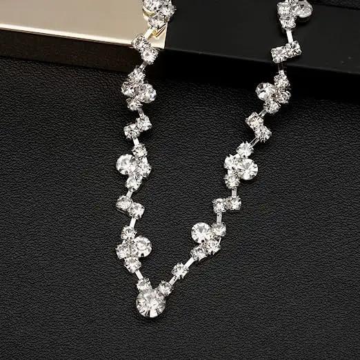 Quality Elegant Dangle Earrings And Link Bracelet Set 925 Sterling Silver Jewelry With AAA Cubic Zirconia for sale