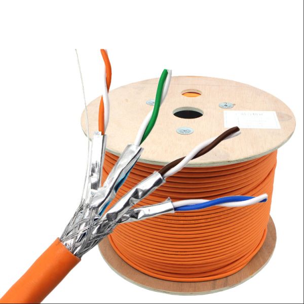 Cat 7 Ethernet shielded cable with LSZH Sheath Material, 10Gbps transmission Speed