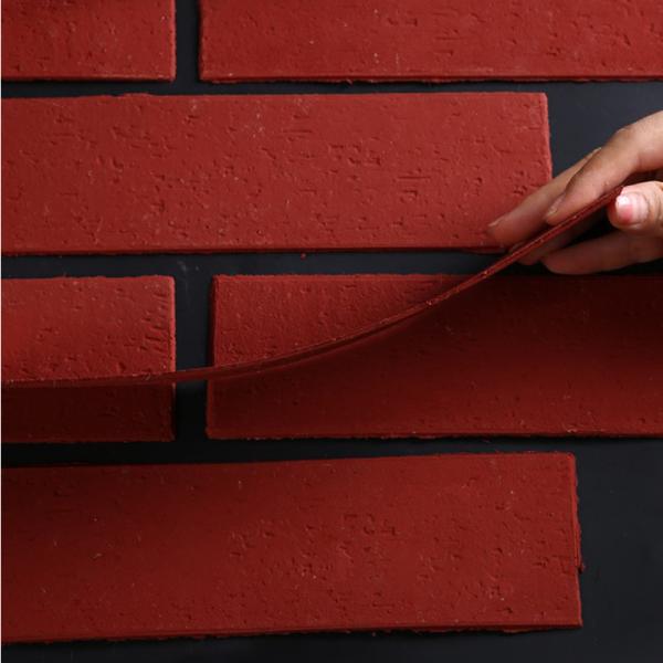 Quality Bendable Rugged Antique Brick Exterior Wall Flexible Clay Tiles For Villa for sale