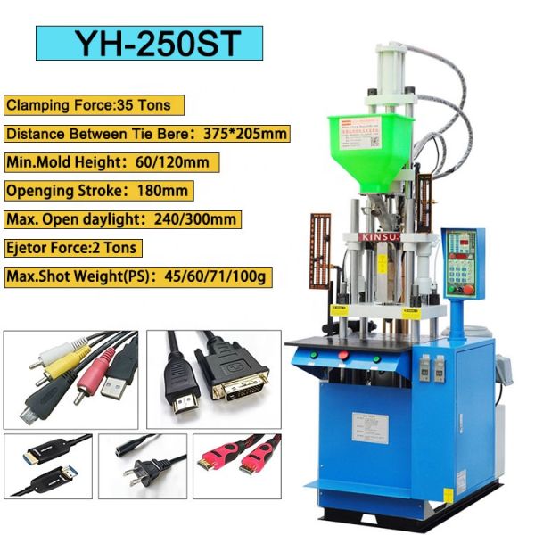Stable Performance YH-250ST Ac Dc Wire Cable Plugs Injection Molding Machine for Home