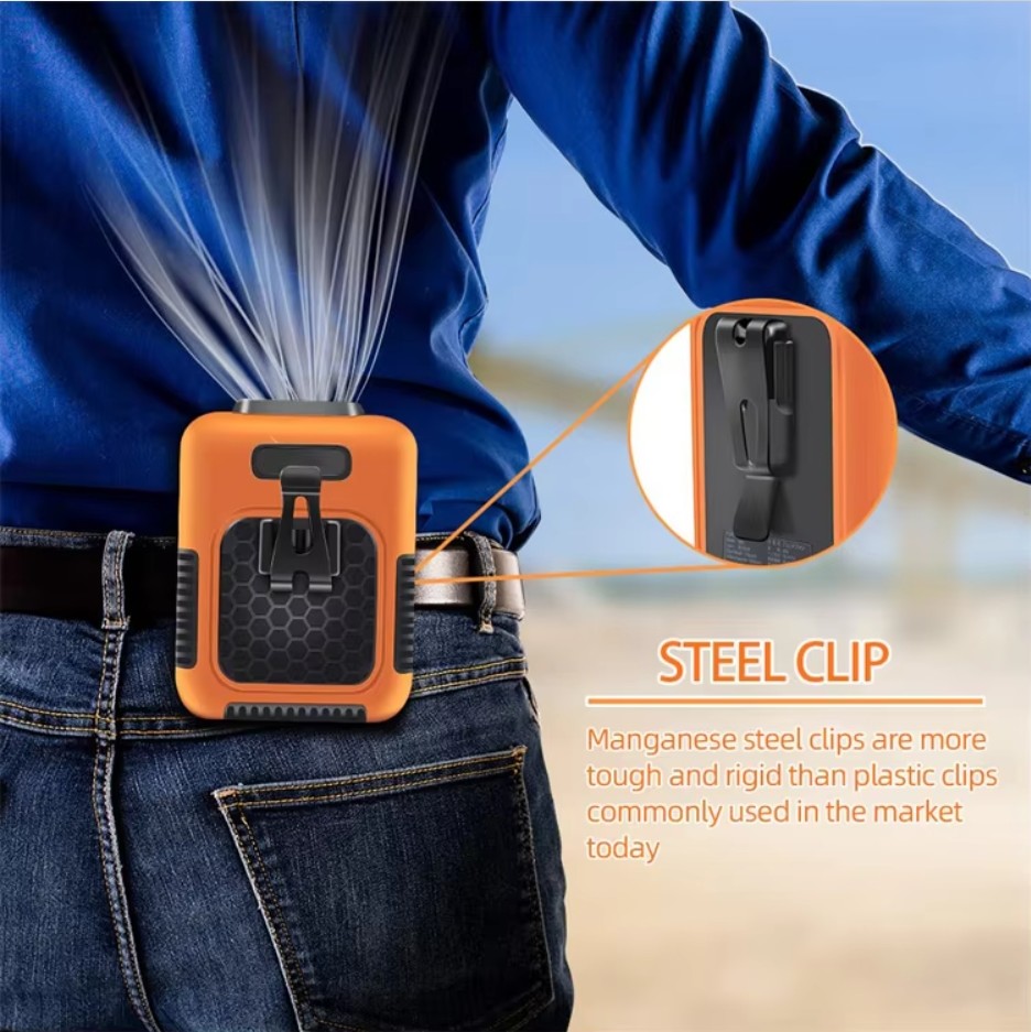 Socool Fan 6000mAh Versatile Personal Fan Features LED Light and Multifunctional Waist Fan