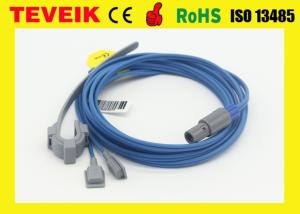 China Multi - Site Clip 10 Feet Pulse Oximeter Finger Probe / Spo2 Finger Sensor , Blue Grey Color on sale