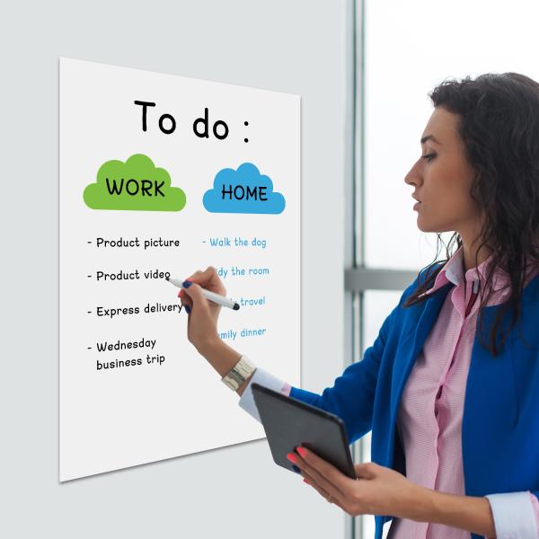 Quality Custom Made White Matt Static Charge Self Adhesive Whiteboard Sheet In Roll for sale