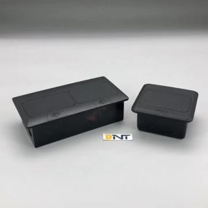 Universal media power data recessed floor electric outlet