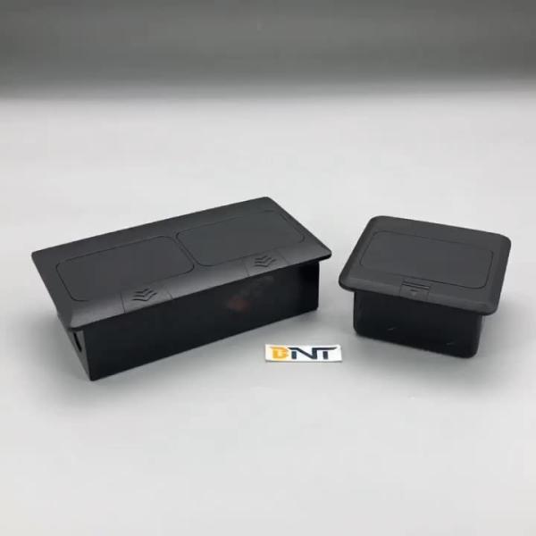 Black color hidden into ground floor pop up socket with bottom case