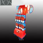 customized peg hooks toys cardboard display stand