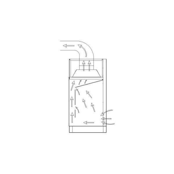 Chemical Steel Fume Hood , Anti Corrosion PP Blower Laboratory Ventilation Hoods