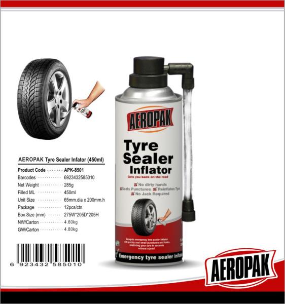 Quality Puncture Preventative Emergency Tyre Repair , 500ml Tire Inflator Sealer  for sale