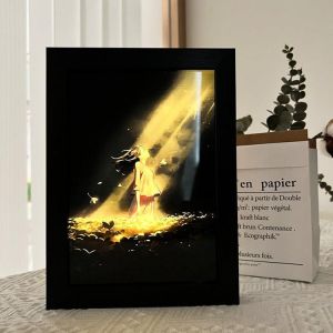 Creative Gifts Wooden Line Light Painting Nightlight for Ambiance Ideal Birthday