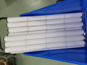 RO Filtration PP Pleated Water Filter Cartridges  OD 69 Mm Length 40 Inches 1 Micron