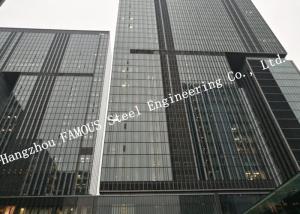 China Double Glazed Layer Glass Facade Curtain Walling Multi Storey Steel Building For Business Mall on sale