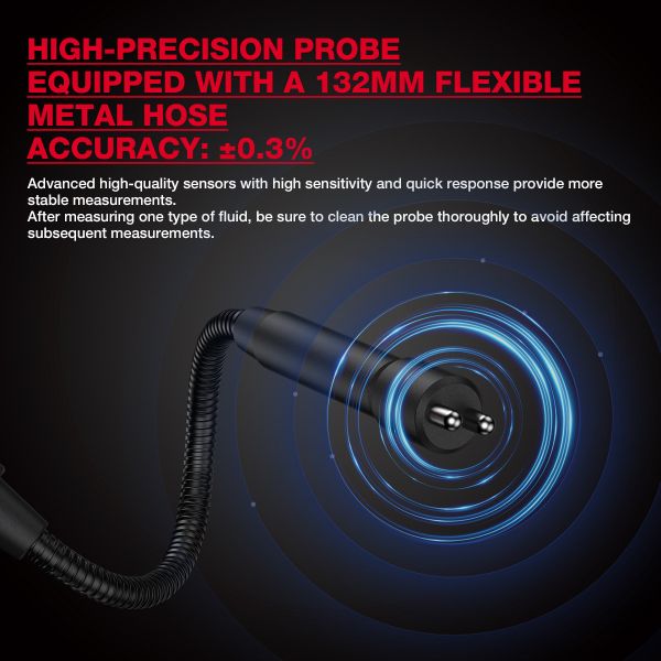 HT663L Brake Fluid Liquid Tester Brake Oil Detecting Pen Automobile Brake Fluid Content Detector