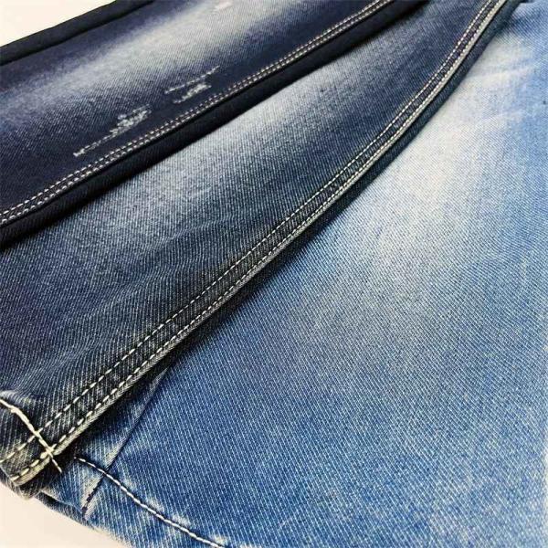 Quality 10oz Dobby Denim Fabric With Double Layers Imitation Knitted for sale