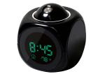 7.5*7.5cm Multifunction Vibe LCD Talking Projection Alarm Clock Time & Temp