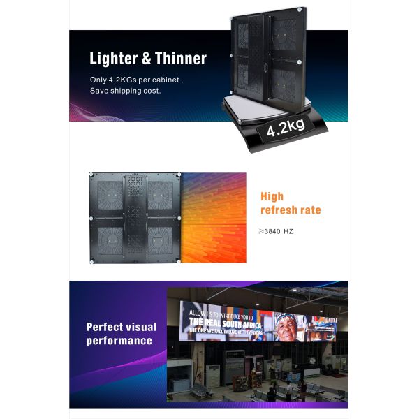 1000cd/sqm P3.91mm Indoor Fixed LED Display 250*250mm