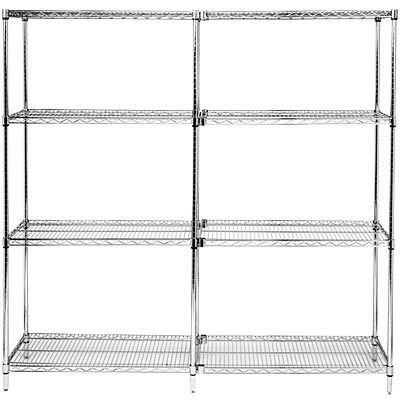 Quality NSF Chrome Plated  Wire Shelving , Steel Wire Storage Shelves 24 x 24 Inch for sale