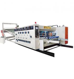 China Cardboard Paper Feeding Flexo Printing Slotting Die Cutting Machine on sale