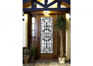 Buy cheap Sound Insulation Wrought Iron Glass Match Iron Wine Gates For Building Decorative product