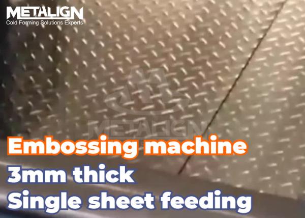 Quality Tread Plate Pattern Single Steel Sheet Embossing Machine 4Kw for sale