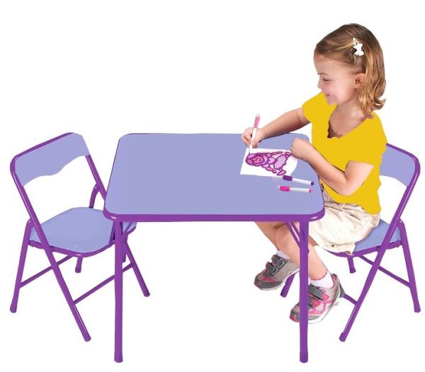 Quality Modern Design Foldable Table and Chair Set for Kids Space-Saving Storage for sale