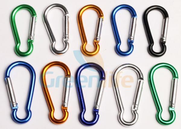 Quality Safety Lanyard Accessories Aluminum Locking Carabiner Easy Open Eco - Friendly for sale