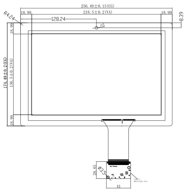 Stable Performance Multi Touch Touchscreen 10.1 Inch For Touch Digital Photo Frame