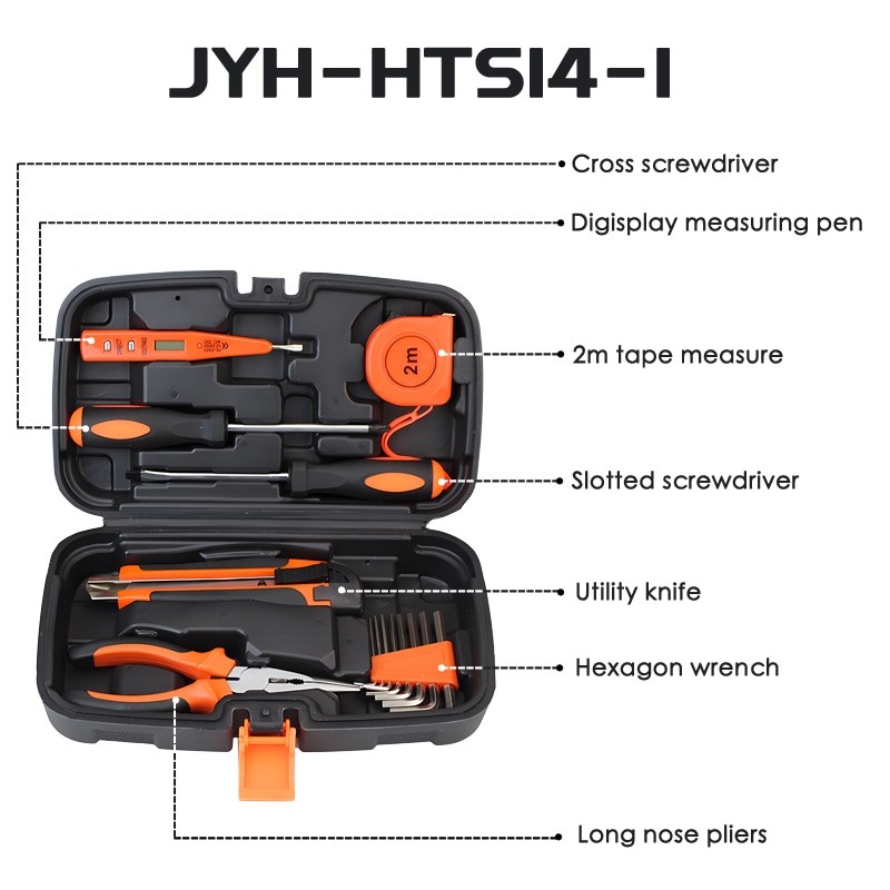 JYH-HTS09-05 9 In 1 Craftsman Household Tool Set with hard case