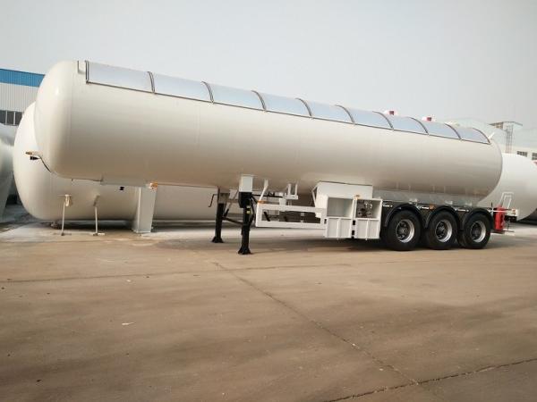 Quality LPG Tanker Tri Axle Semi Trailer 49.6CBM 20MT For Liquid Petroleum Gas Transportation for sale