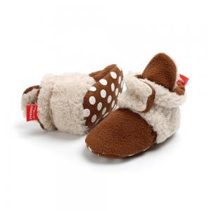 China Amazon Cotton fabric fluff winter warn indoor socks Baby shoes on sale