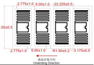 China Factory 44*19mm UHF rfid long rang tag rfid sticker uhf label tag , UHF RFID label , RFID UHF WET INLAY on sale