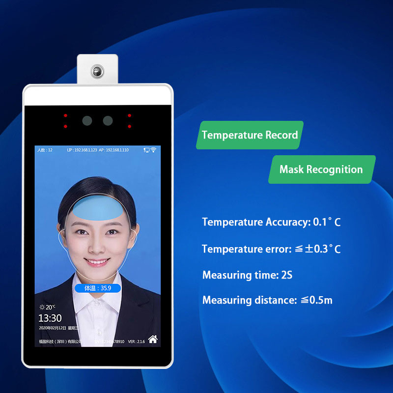 AI Face Recognition Camera Body Floor Standing Temperature Scanner