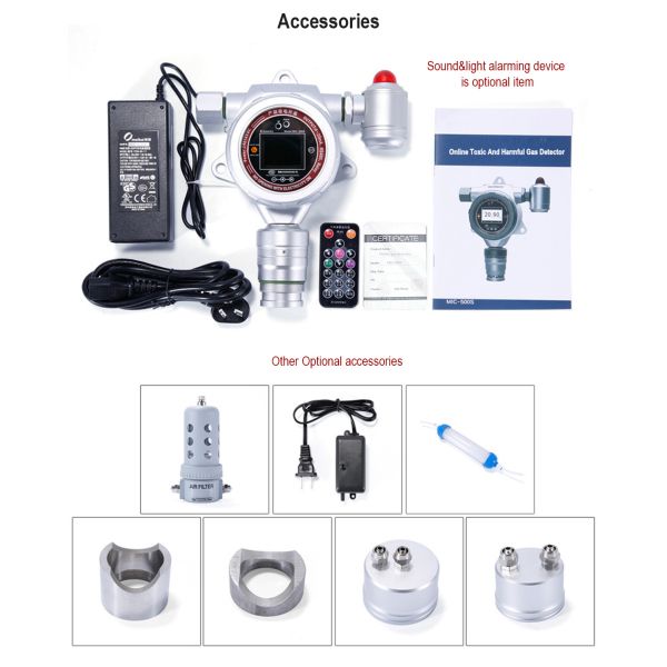 MIC500S Fast Response Outdoor Fixed Gas Leak Detector For Landfill Built In Pump