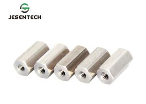 High Precision Internal Threaded Hex Post , OEM / ODM CNC Machining Fasteners