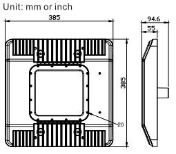 IP66 60W LED Canopy Light LED Canopy Retrofit For Gas Station Lighting