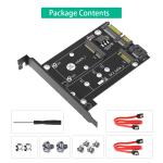 2 In 1 MSATA / M.2 NGFF SSD To Dual SATA3 Converter Adapter Card With Full