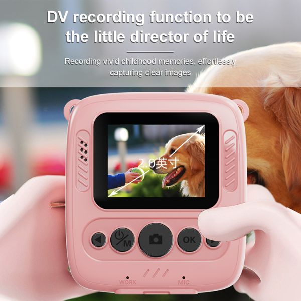 Portable 2.0"IPS Screen Mini Camera for Kids White CE ROHS FCC Certified