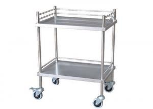 China Durable Two Shelves Stainless Steel Medical Trolley Surgical Instrument Trolley (ALS-SS02) on sale